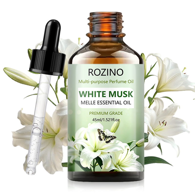 Fragrance Perfume For Hair - プレミアムホワイトムスクエッセンシャルオイル、多機能香水オイル、高度な保湿エッセンシャルオイル、顔、爪、髪、まつげ、かっさ、ボディ、マッサージに最適。 すべての肌タイプ。 ユニセックス。 高品質保湿フレグランスエッセンシャルオイル。
