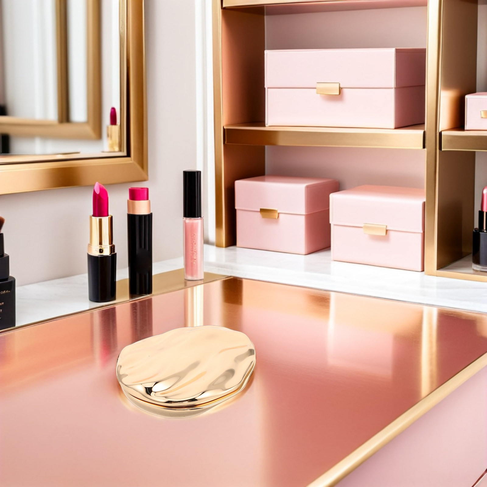 貝殻テクスチャソリッドコロンバームケースポータブルメタルスラ - Cologne Solid Balm のレビューと価格