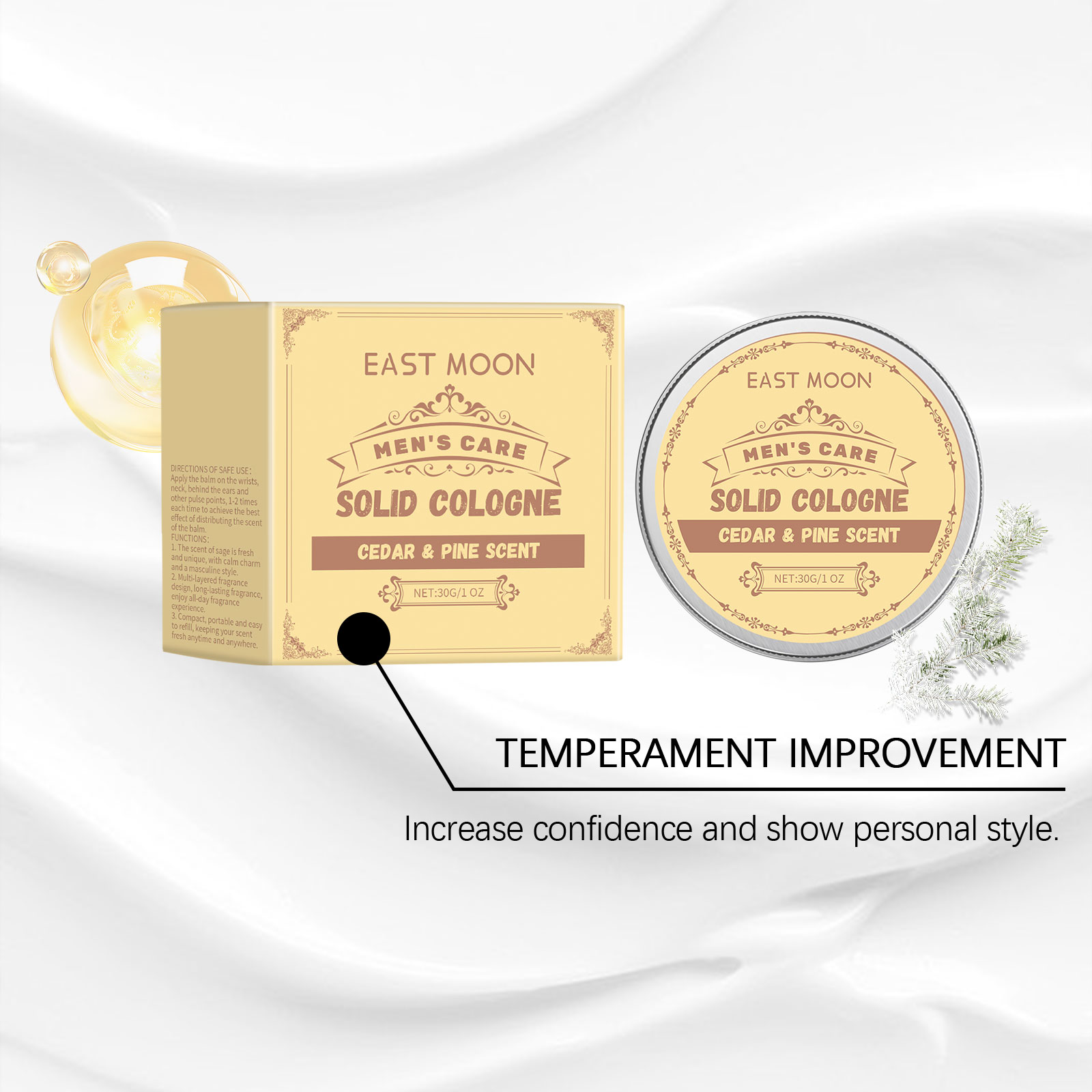 イーストムーン 30g シダーウッド ソリッドパフュームバー - Cologne Solid Balm のレビューと価格