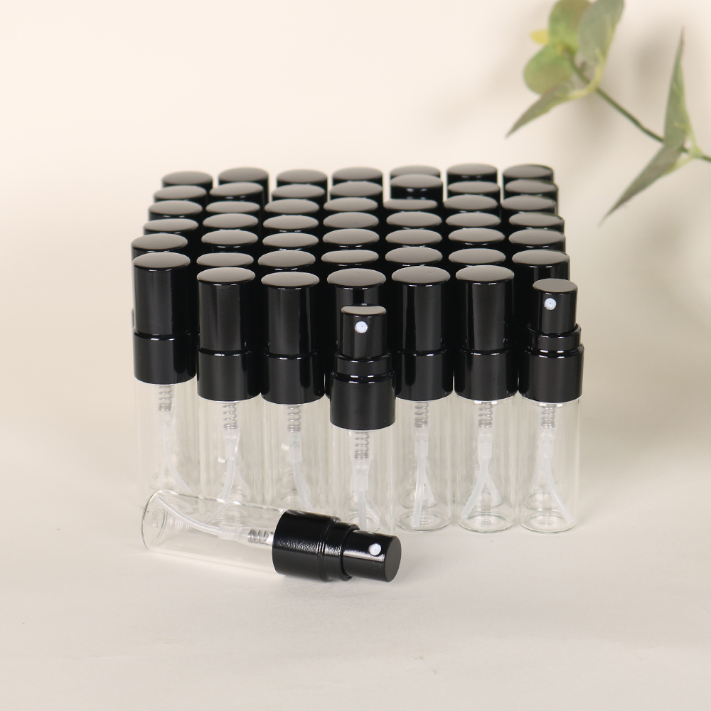 50 個 3 ミリリットルアルミスプレーヘッド透明ガラス香水 - Perfume Fragrance World Qahwa のレビューと価格