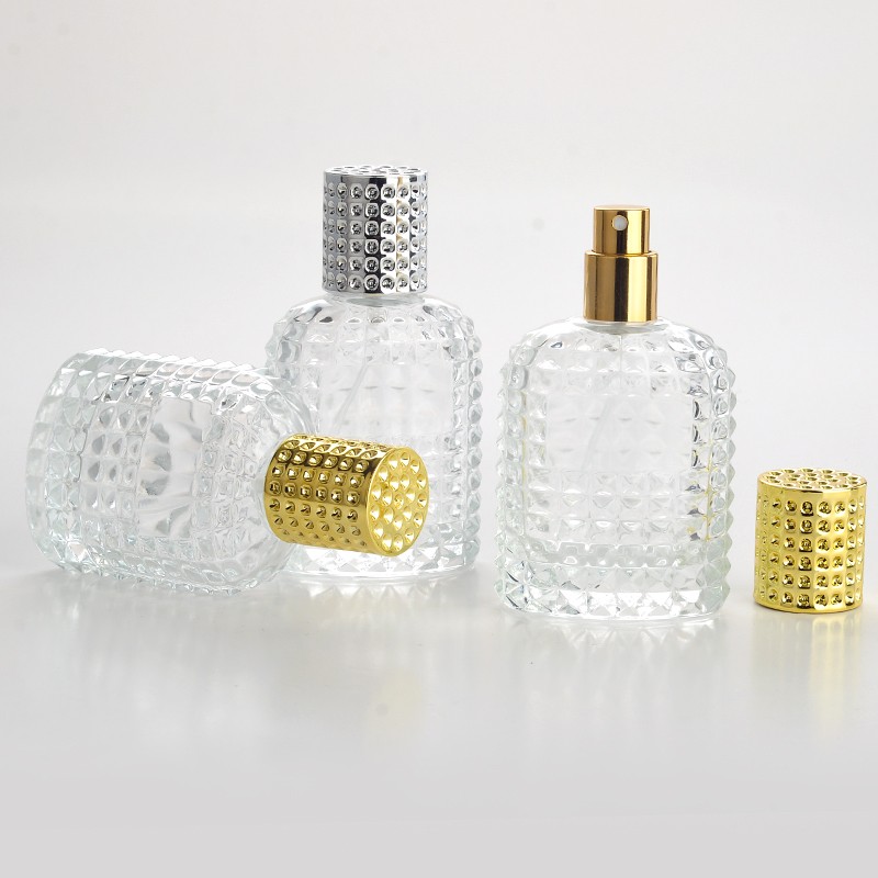 30ミリリットル50ミリリットル透明ガラス香水アルミアトマイ - Perfume Fragrance World Qahwa のレビューと価格